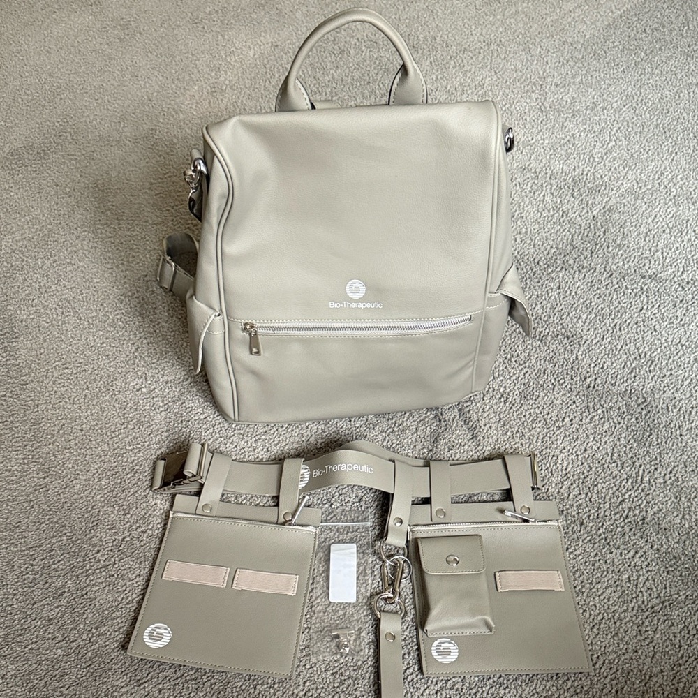 Bio-Therapeutic Med-Tech Backpack & Belt Bundle. Vegan Leather. NWOT